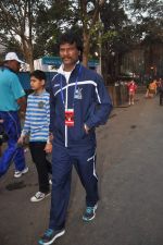 dhanraj pillai at Standard Chartered Mumbai Marathon in Mumbai on 14th Jan 2012 (152).JPG